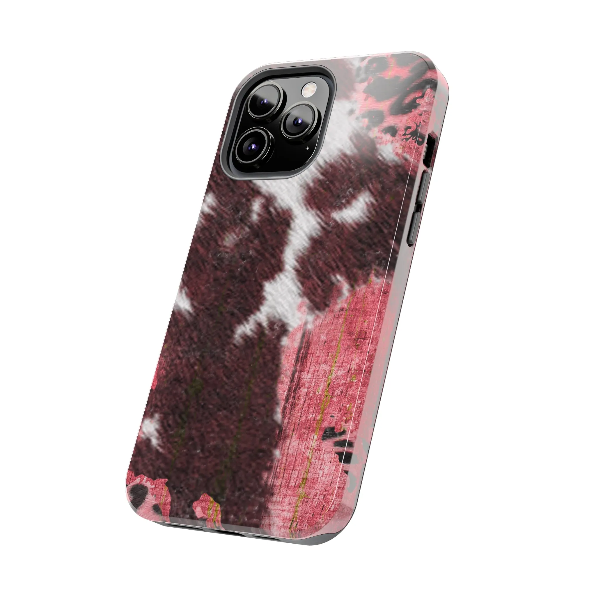 Western Cowhide Leopard Design Tough Phone Case compatible with a large variety of phone models, Gift, Phone Case