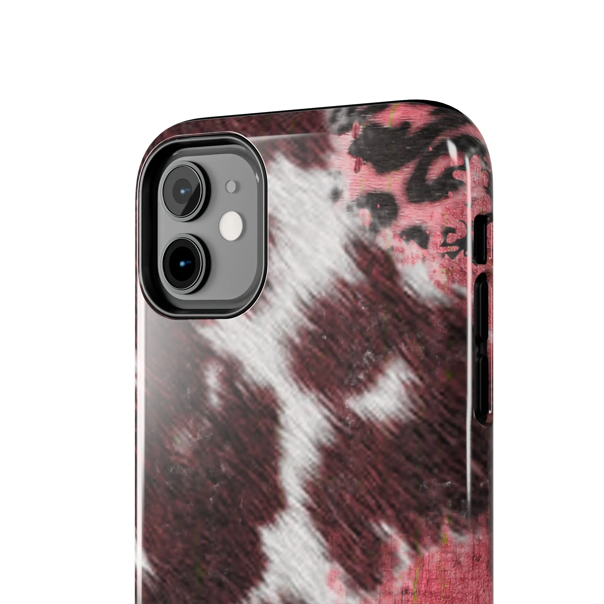 Western Cowhide Leopard Design Tough Phone Case compatible with a large variety of phone models, Gift, Phone Case