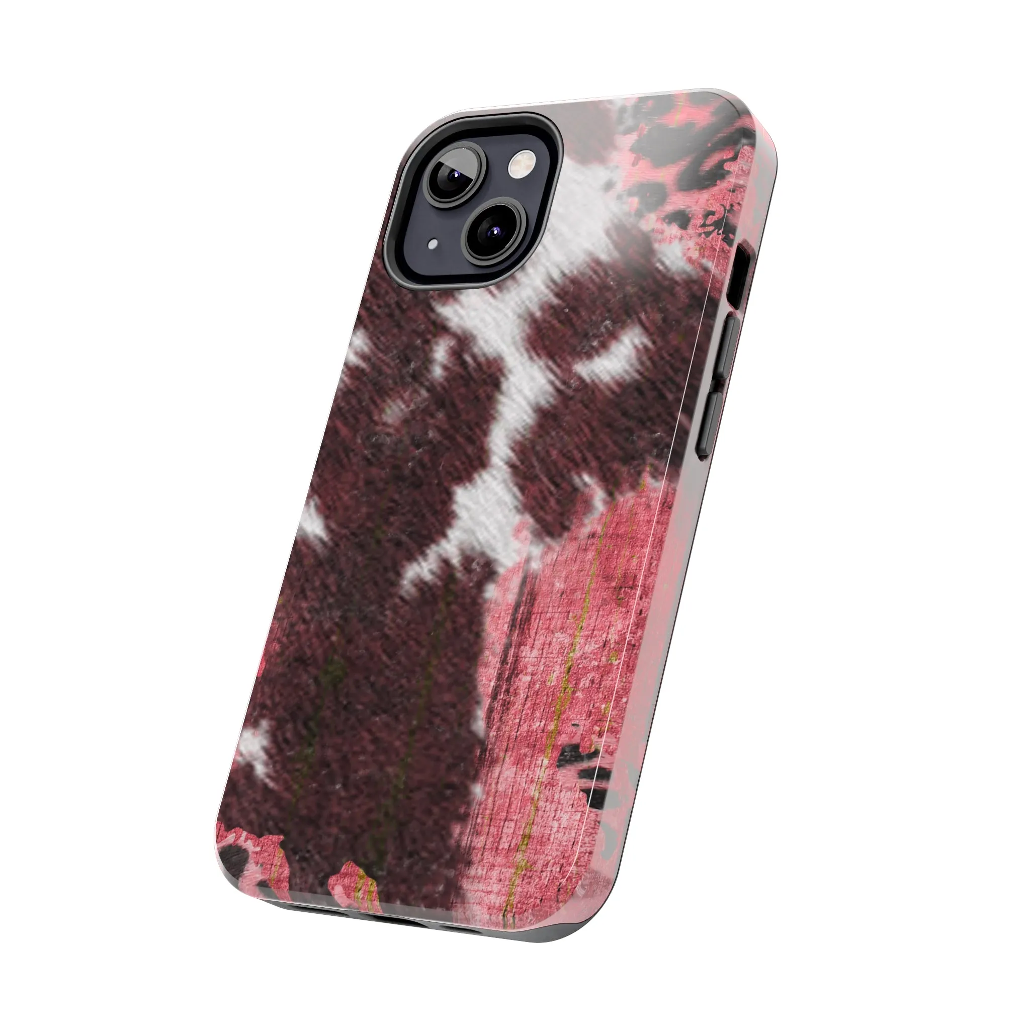 Western Cowhide Leopard Design Tough Phone Case compatible with a large variety of phone models, Gift, Phone Case