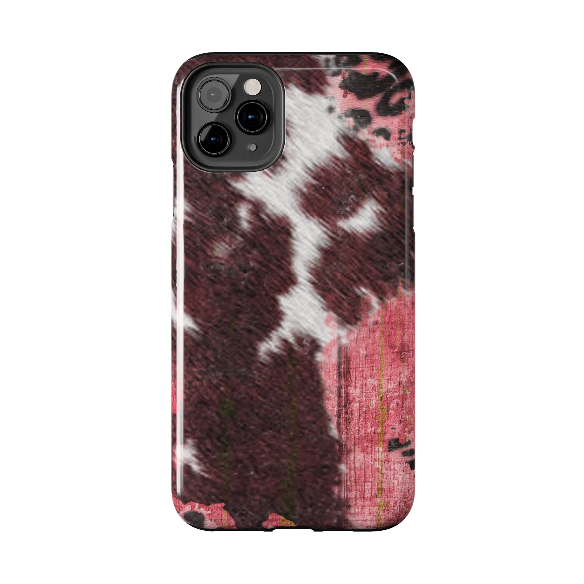 Western Cowhide Leopard Design Tough Phone Case compatible with a large variety of phone models, Gift, Phone Case