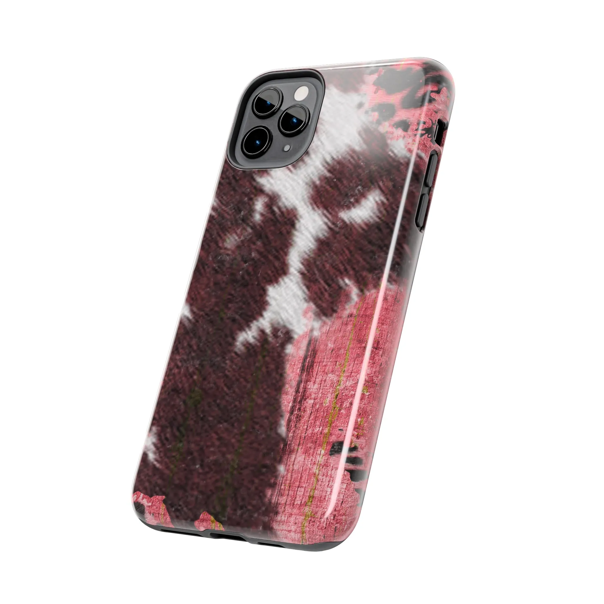 Western Cowhide Leopard Design Tough Phone Case compatible with a large variety of phone models, Gift, Phone Case