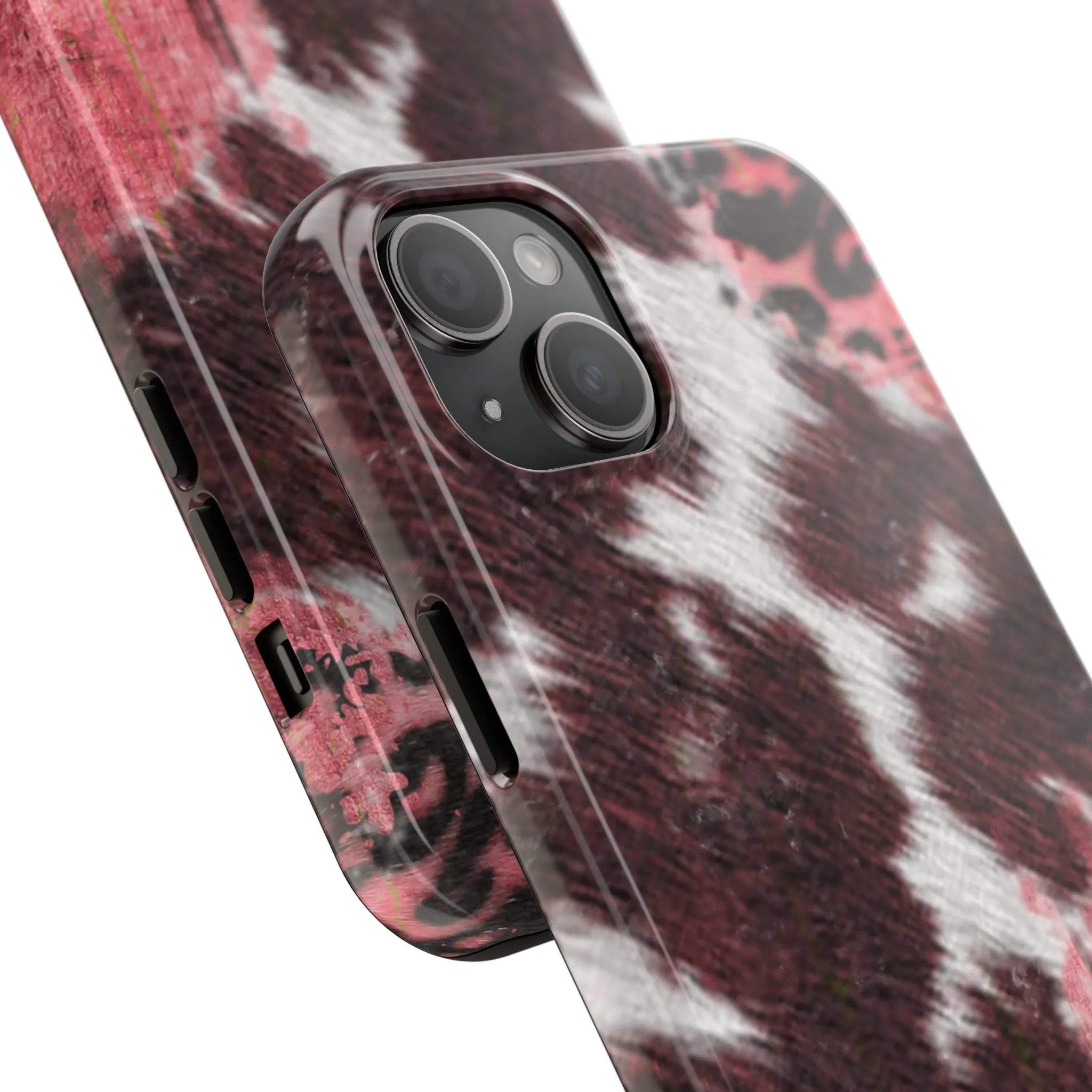 Western Cowhide Leopard Design Tough Phone Case compatible with a large variety of phone models, Gift, Phone Case