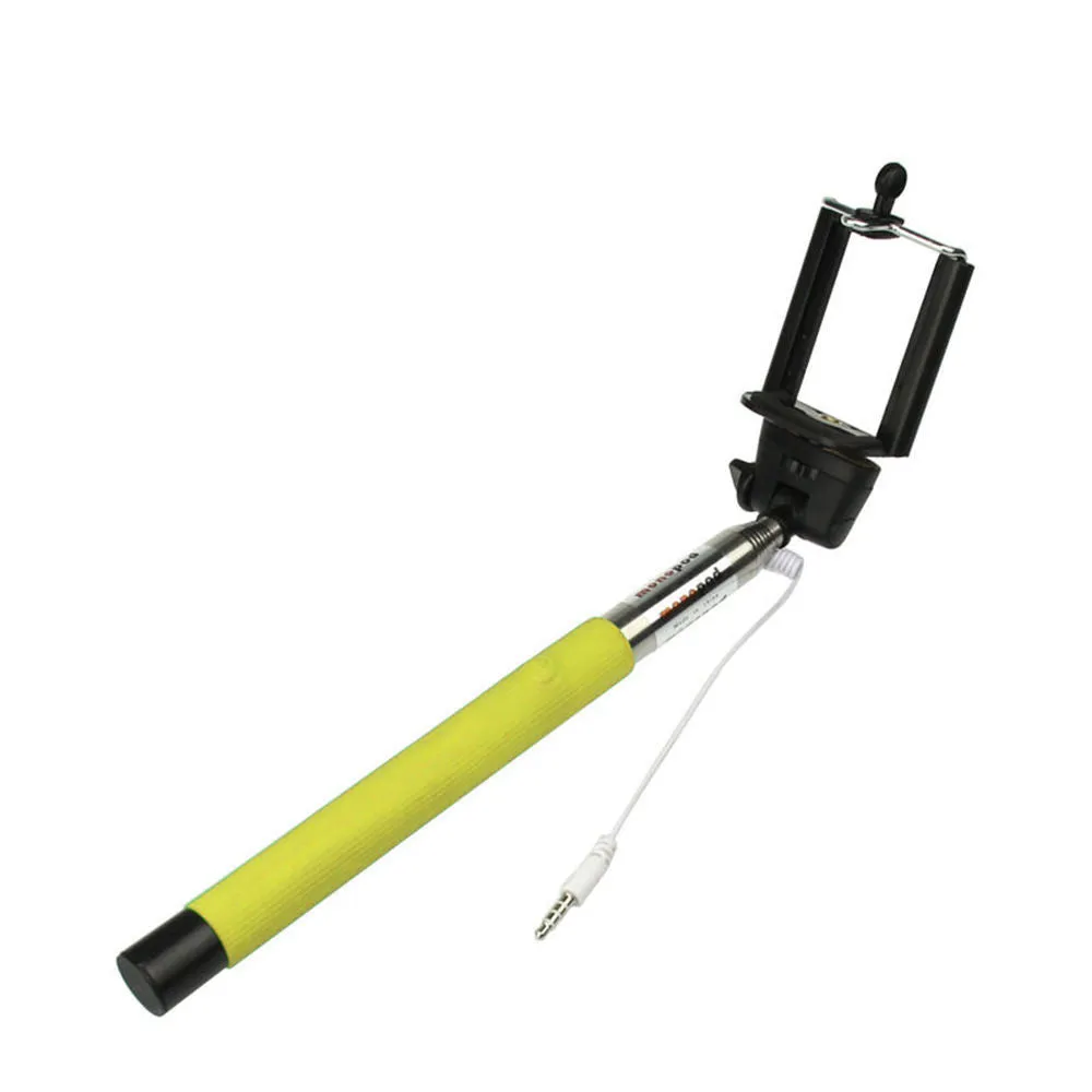 Wired Selfie Sticks Handheld Monopod Built-in Shutter Extendable  Mount Holder Photo For iPhone Samsung Smartphone Phones Camera