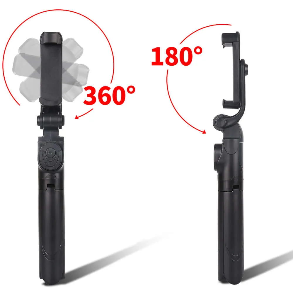 Wireless Remote Controlled Selfie Stick With Foldable Tripod Stand