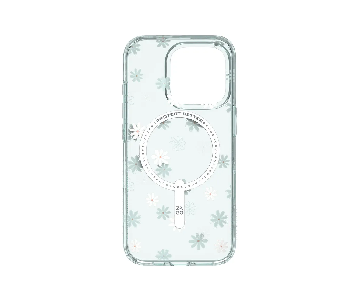 ZAGG iPhone 16 Series Case Milan Green Daisies