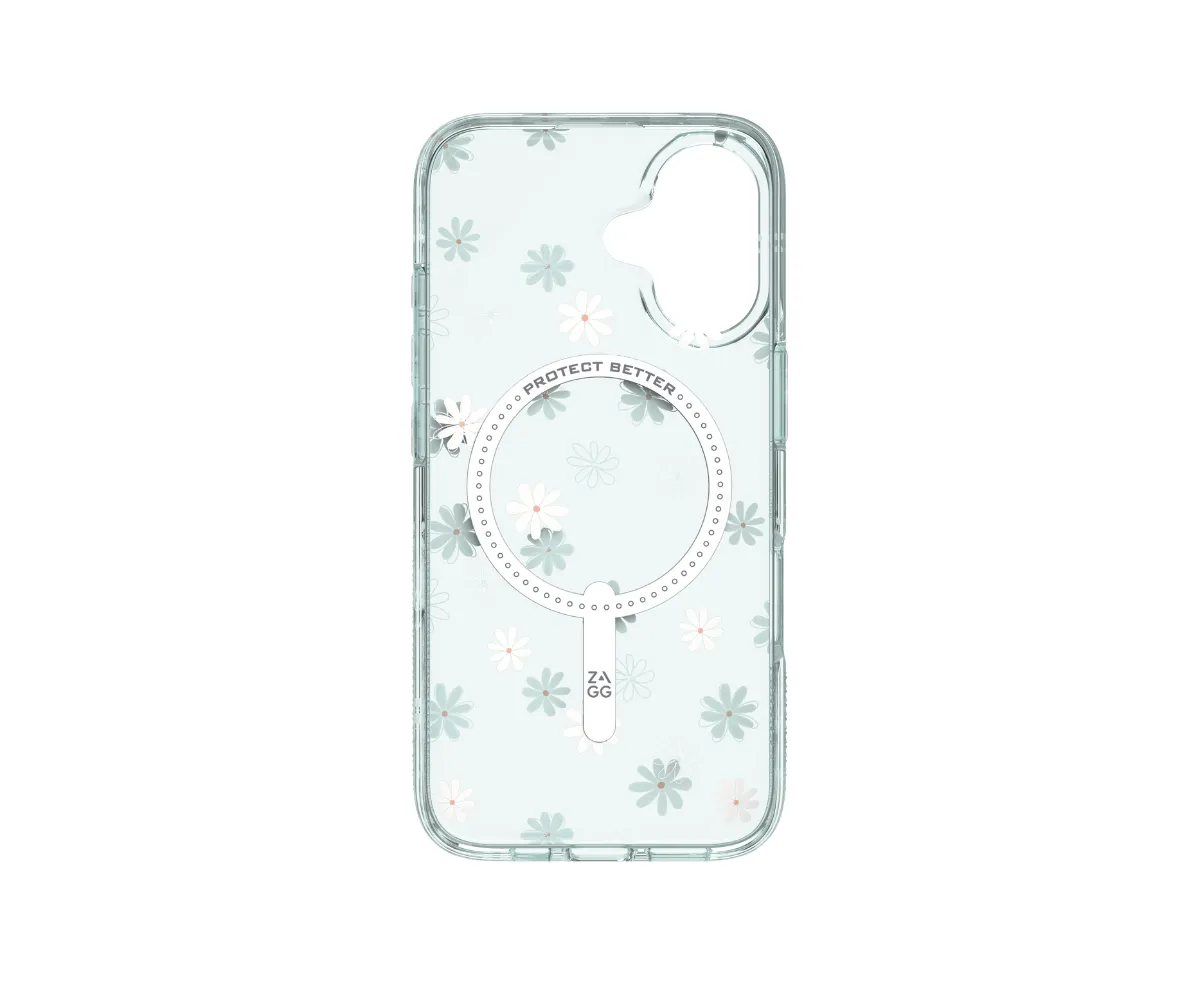 ZAGG iPhone 16 Series Case Milan Green Daisies